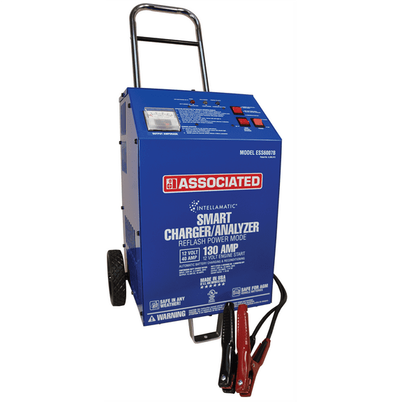 Associated ESS6007B - Charger, 12V 40Amp/130Amp Boost, Intellamatic With Override Switch