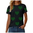 thumbnail image 5 of GEWSEY Women's St Patrick's Day T-Shirt Lucky Irish Shamrock Paddy's Day Graphic Tees Tops (Black, S), 5 of 8