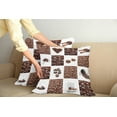 thumbnail image 2 of Ambesonne Coffee Throw Pillow Cover 2 Pack, Roasted Coffee Beans, 18", Brown White, 2 of 5