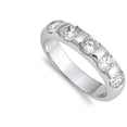thumbnail image 4 of Clear CZ Round Wedding Stackable Ring .925 Sterling Silver Band White Jewelry Female Size 7, 4 of 4