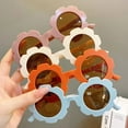 thumbnail image 2 of TFixol Charming Floral Round Frame Kids Sunglasses in Macaron Colors for Sun Protection and Style, Perfect for Beach and Daily Wear, 2 of 3