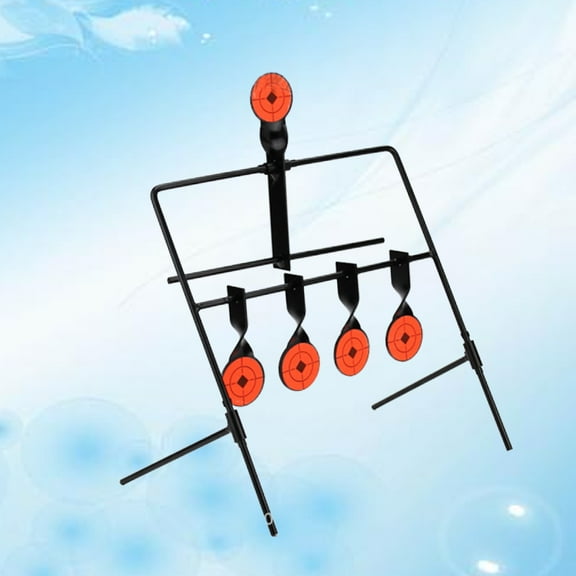Worgeous Self Resetting Stainless Steel Shooting Target Set for Hunting with 5 Interactive Targets Black