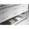 thumbnail image 6 of Caroline Estate 72" Double Bath Vanity in White with White Marble Top and Square Sinks with Brushed Nickel Faucets with Matching Mirrors, 6 of 7