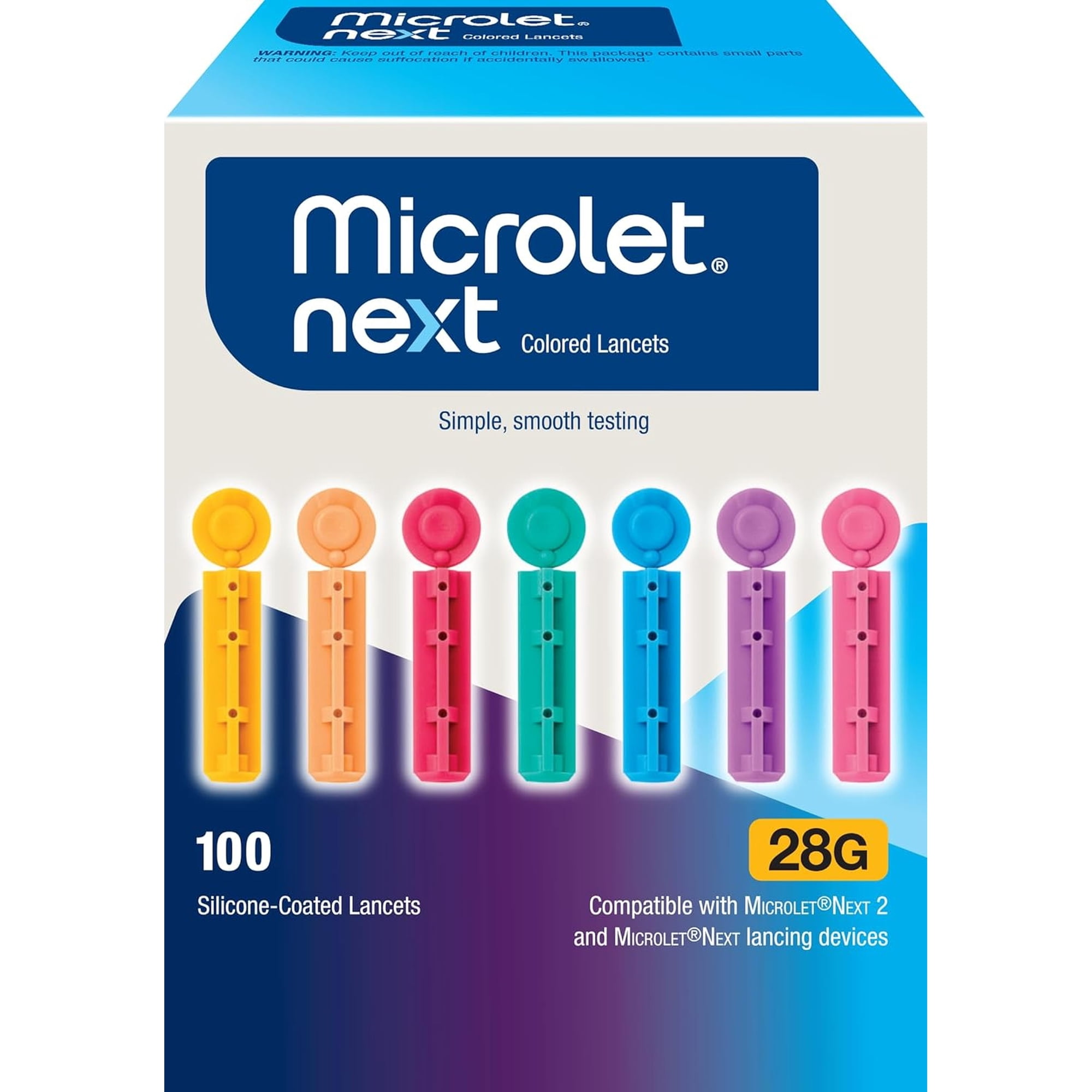 Microlet Next Lancets, 28 Gauge, 100 Count