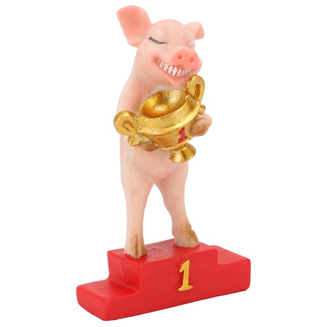 Accueil Statue de Porc, Matériel de Résine de Statue de Porc Texturé Exquis pour Table à Manger