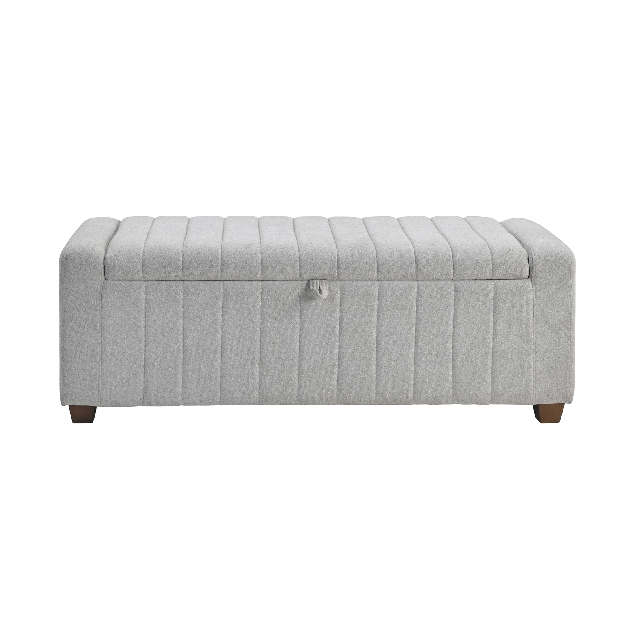 OakvillePark Millbranch Boucle Lift Top Storage Bench, Gray