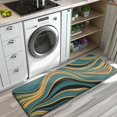 thumbnail image 3 of Teal Gold Marble Pattern Kitchen Rug Mat,Kitchen Runner Rugs Non Skid Washable,Decorative Kitchen Floor Mats for Kitchen,Sink,Laundry,17"x47.2", 3 of 7
