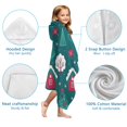 thumbnail image 7 of Dark Teal Christmas Village Pattern Hooded Bath Towel，60"x35" for Ages 3 To 12 Kids, Quick Dry Lightweight Soft Microfiber Hood Beach Towel Cover Up for Kids, 7 of 7