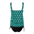 thumbnail image 5 of Pimfylm Tankini with Shorts Swimsuits for Women Vintage Print Bathing Suits Plus Size Summer 2 Piece Swimwear(Green,L), 5 of 5