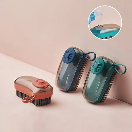 Plus Cleaning Brush – Laundry Brush Pot Brush Multi-Functional Replaceable Head Plus Clothes Shoes Brushes Ergonomic Easy Store