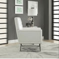 thumbnail image 4 of ACME Rafael Accent Chair in White PU & Stainless Steel 59784, 4 of 6