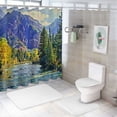 thumbnail image 7 of Orinice Forest Mountains River Bathroom Decor Set, Colorful Luxurious Graphic Print Polyester Fabric Shower Curtain with Hooks, 100% Polyester Washable Shower Curtain and Hooks Set 69x72, 7 of 7