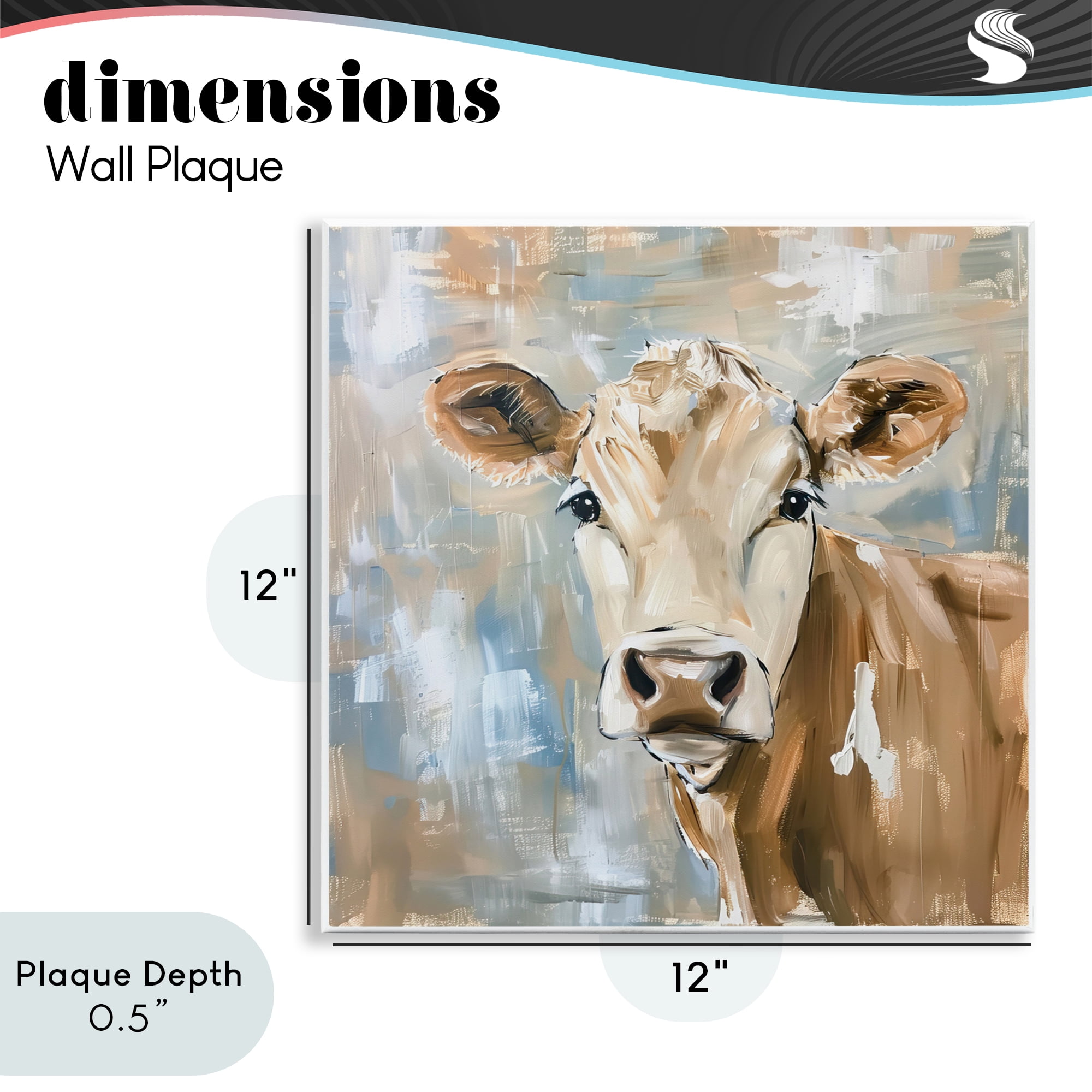 Stupell Industries The Brown Cow Abstract Wall Plaque Art, design by Tina LeCour