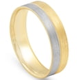 thumbnail image 2 of Pompeii Matte Finish Two Tone Wedding Band 14K Gold (,), 2 of 3