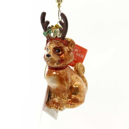 Holiday Ornaments DOG WITH ANTLERS ORNAMENT Christmas Puppy Nb1261 Mixed (Best Mixed Breed Dogs For Kids)