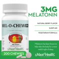 thumbnail image 2 of Maxi Health Extra-Strength Mel-O-Chew 3 mg - Sleep Support Chewable Melatonin, Berry Flavor, 200 Count, Kosher, 2 of 9