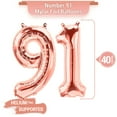 thumbnail image 3 of PARIS PRODUCTS - 91st Birthday Rose Gold Balloons & Number 91 Mylar Balloon, 91st Birthday Party Decor, 91st Birthday Decorations for Woman, 91st Birthday Decorations Woman, 3 of 4