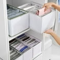 thumbnail image 4 of Closet Underwear Organizer Drawer Divider 7 Grids Foldable Storage Box for Clothes  Socks, 4 of 7
