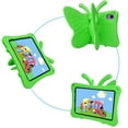 thumbnail image 4 of Allytech Kids Case for Apple iPad 10th Generation 10.9", Cute Butterfly EXA Non-Toxic Rubber Kickstand Cover for Girls Child Proof Shockproof Drop Protection Case for iPhone 10 2022 - Green, 4 of 7
