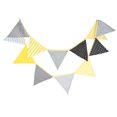 thumbnail image 1 of Banderines de cumpleaños para fiestas infantiles, banderines de algodón, decoración de pared de cumpleaños para niños, amarillo, gris Inevent HA6324-05B, 1 of 6