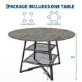 thumbnail image 2 of Round Dining Table Set for 4-6 – 47 Inch Wooden Kitchen Table with Metal Base & Storage Shelf, Stylish Dining Room Table for Family Meals, 2 of 7