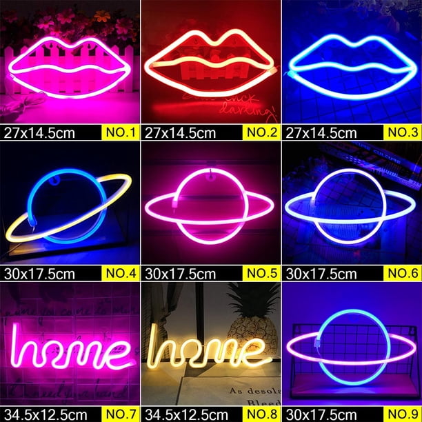 Venta al por mayor LED Neon Night Light Sign Wall Art Sign Night Lamp Regalo de cumpleaños de Navidad Wedding Party Wall Hanging Neon Lamp Home Decor Tan Jianjun unisex