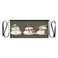 thumbnail image 7 of Yayeee Waist Apron with Pockets for Cooking Waterproof Half Server Aprons, Gray Cute Snowmen, 7 of 7