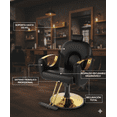 thumbnail image 2 of Silla Premium Estetica Salon Spa Neumatica Ajustable Dorado  Negra, 2 of 7