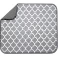 thumbnail image 1 of Absorbent, Reversible Microfiber Dish Drying Mat For Kitchen, 16 Inch X 18 Inch, White Trellis, 1 of 4