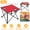 2Pc_Red, variant on Foldable Camping Table, Portable Picnic Table Lightweight Travel Desk with 2 Cup Holders & Carrying Bag, Easy to Carry, Perfect for Outdoor Camping, Picnic, BBQ, Beach, Travel, Hiking, Home Use (1Pc)