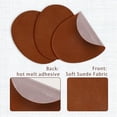thumbnail image 6 of 10PCS Suede Fabric Patch, Oval Elbow Knee Patches for Sweaters Shirt, Iron on Patches Appliques for Clothes Shirt Jeans Jackets, Suede Repair Iron on Fabric Patch for Men (4.3×5.5 Inch, Light Coffee), 6 of 7