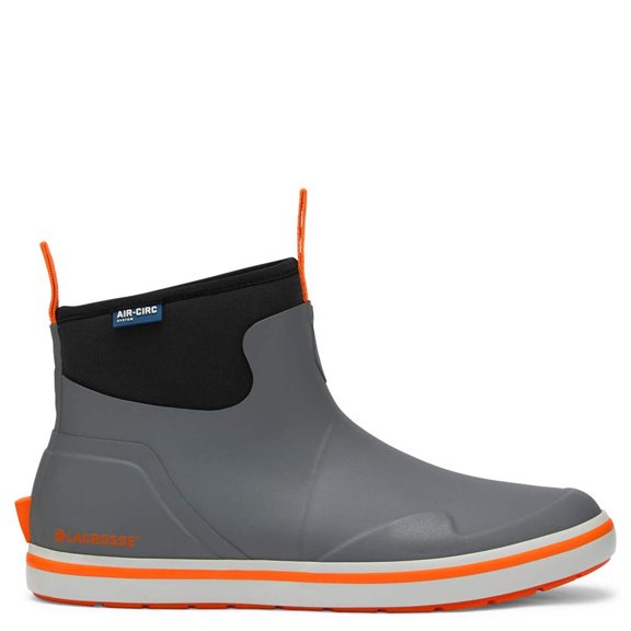 Lacrosse Footwear Boots amp; Shoes Lacrosse Footwear LaCrosse Mens Alpha Deck Boot 6" Grey/Orange Size 10 Buy At Cross Toss Trading