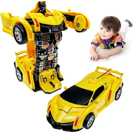 Transforming Cars for 2 Years Old Boys and Toddlers, Inertia Driven Truck Toy for 3 Year Old Boy, Portable Toy for 2, 3, 4, 5, 6, 7, 8 Year Old Boys Christmas Birthday Gifts for Kids