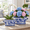 7.4" & 10.6", variant on Blue And White Ceramic Planter Pot, 7.4" & 10.6" Sizes, Indoor Decorative Cachepot Vase