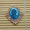 thumbnail image 3 of 10 Pcs Boutons en Alliage Perle Cristal Strass Strass, 30x25mm, 3 of 8