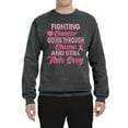 thumbnail image 2 of Wild Bobby, Fighting Cancer And Still Sexy, Breast Cancer Awareness, Unisex Crewneck Graphic Sweatshirt, Charcoal, XX-Large, 2 of 5