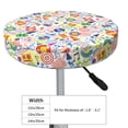 thumbnail image 2 of Kdxio Retro Musi Disco Print Stool Covers Round,Stretch Round Bar Stool Covers Washable Bar Stool Cushion Slipcover for 12-15 Inch Chair, 2 of 5