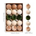 thumbnail image 3 of GWAAMB 15Pcs Christmas Hanging Ball Ornaments Set, Plastic Baubles for Xmas Tree Holiday Decor (C), 3 of 7