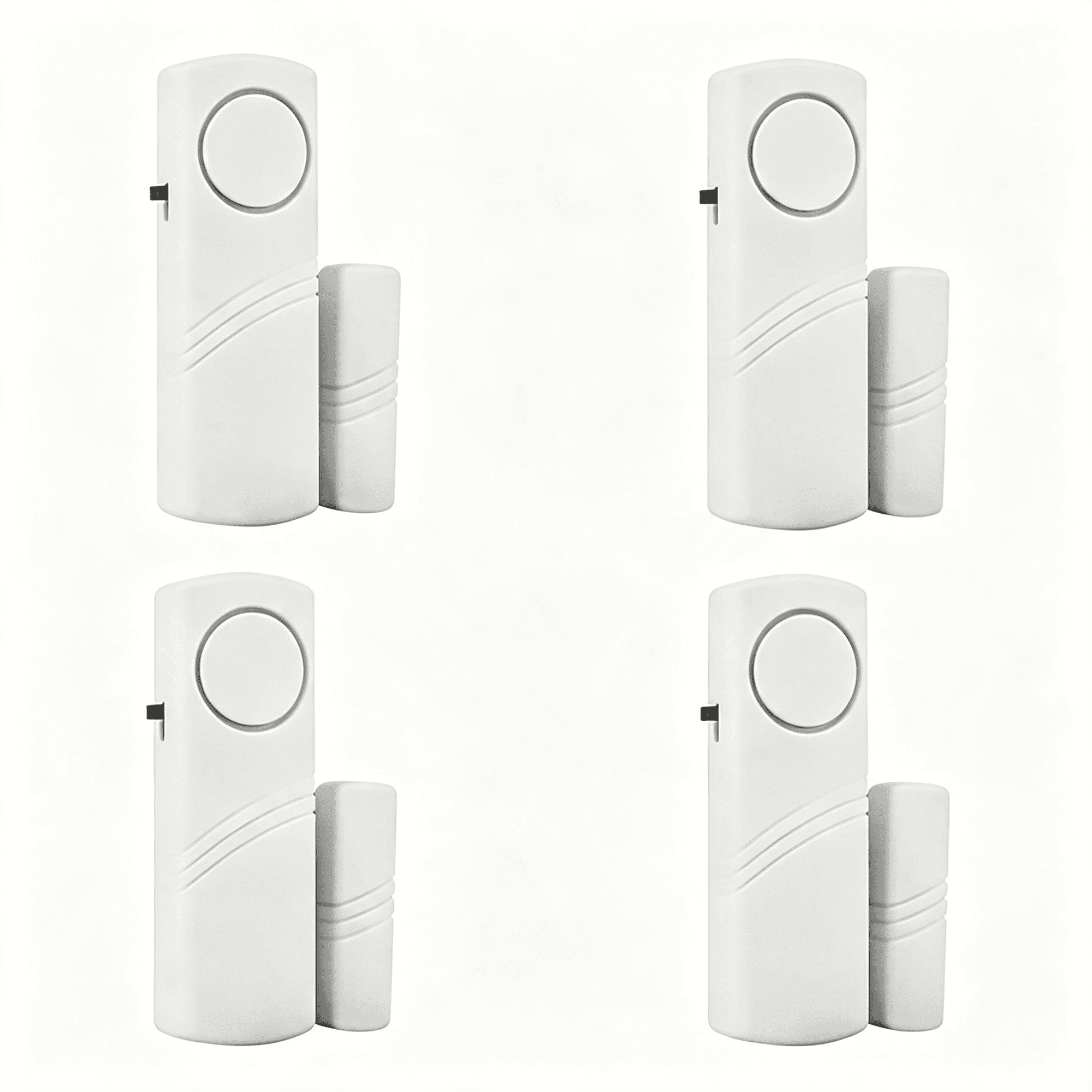 XUBIYM 4 Pack Door Window Alarm, Magnetic Burglar Alert Sensor, Loud Door Alarms for Kids Safety, Diy for Home Security, Office Protection,Shopping Store Aaa Battery