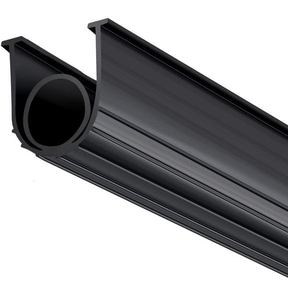 Garage Door Seal Bottom Rubber U Shape 16 Ft Black 5/16" T-Ends 3 3/4" W