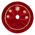 thumbnail image 1 of Falda para árbol de Navidad de elegante fibra de poliéster con adornos redondos para decoración 120 cm x 120 cm, 1 of 9