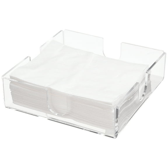 Tabletop Napkin Holder Square Napkin Holder Plastic Napkin Container Napkin Storage Stand Paper Dispenser Tissues Organizer for Kitchen Living Room Dining Room and Bars
