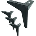 thumbnail image 1 of Pies de muebles de metal de 4 "/ 10 cm, 4 piezas de patas de mesa triangulares de diamante de metal, pies de gabinete, reemplazo de bricolaje para armario, sofá, sofá, estante otomano Adepaton MZQ-0487, 1 of 8
