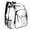 Black, variant on 12” Cute Clear Backpack Plastic Transparent Bookbag See Through Plastic Bookbag for Students and Everyday Life(Black)