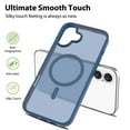thumbnail image 2 of Designed for Magnetic iPhone 16 Case,[Compatible with MagSafe] [Military Grade Drop Protection] Hybrid Slim Translucent Matte Shockproof with Anti-Fingerprint Phone Case,Blue, 2 of 5