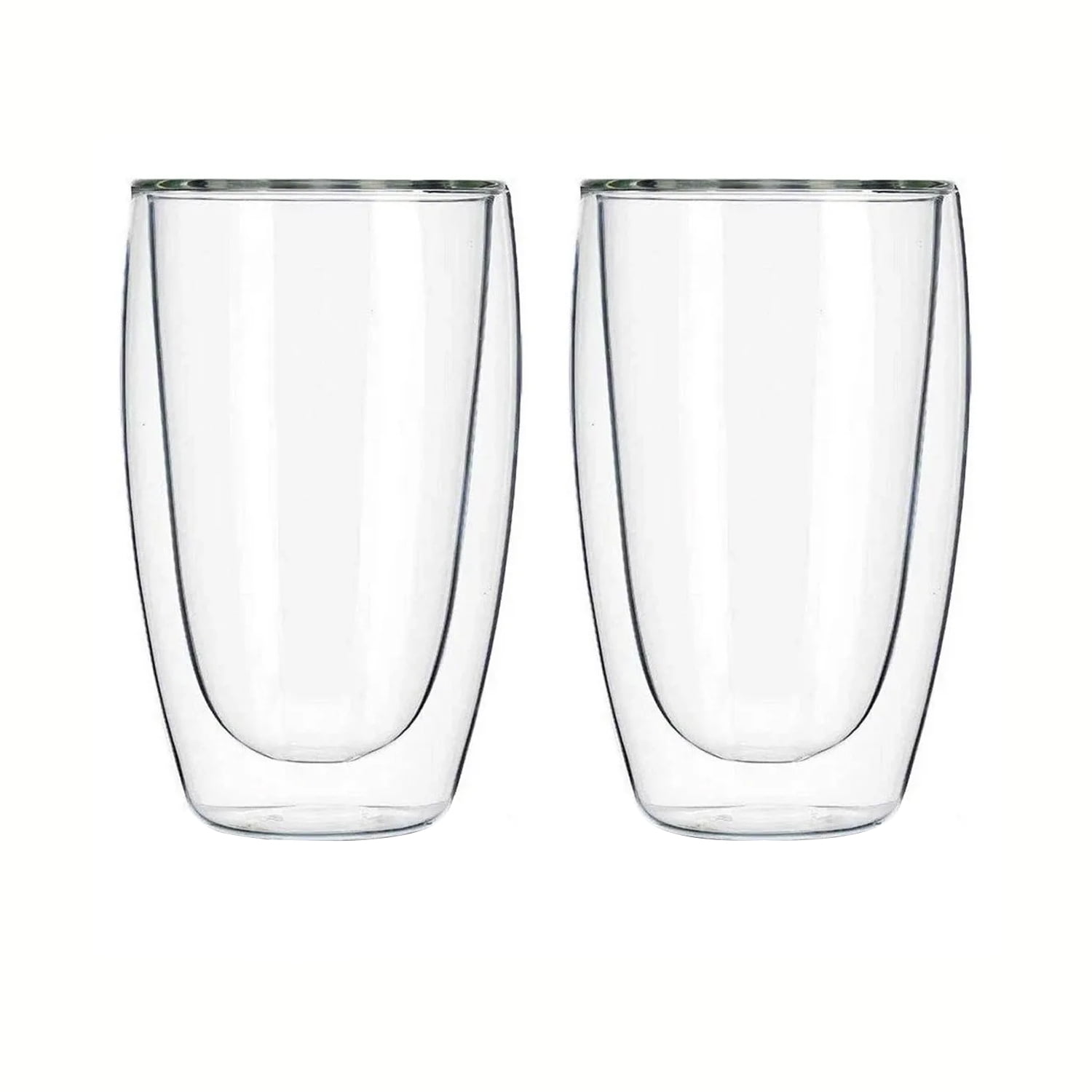 Set 2 Mug Glasso Vasos Doble Pared Vidrio 473 Ml