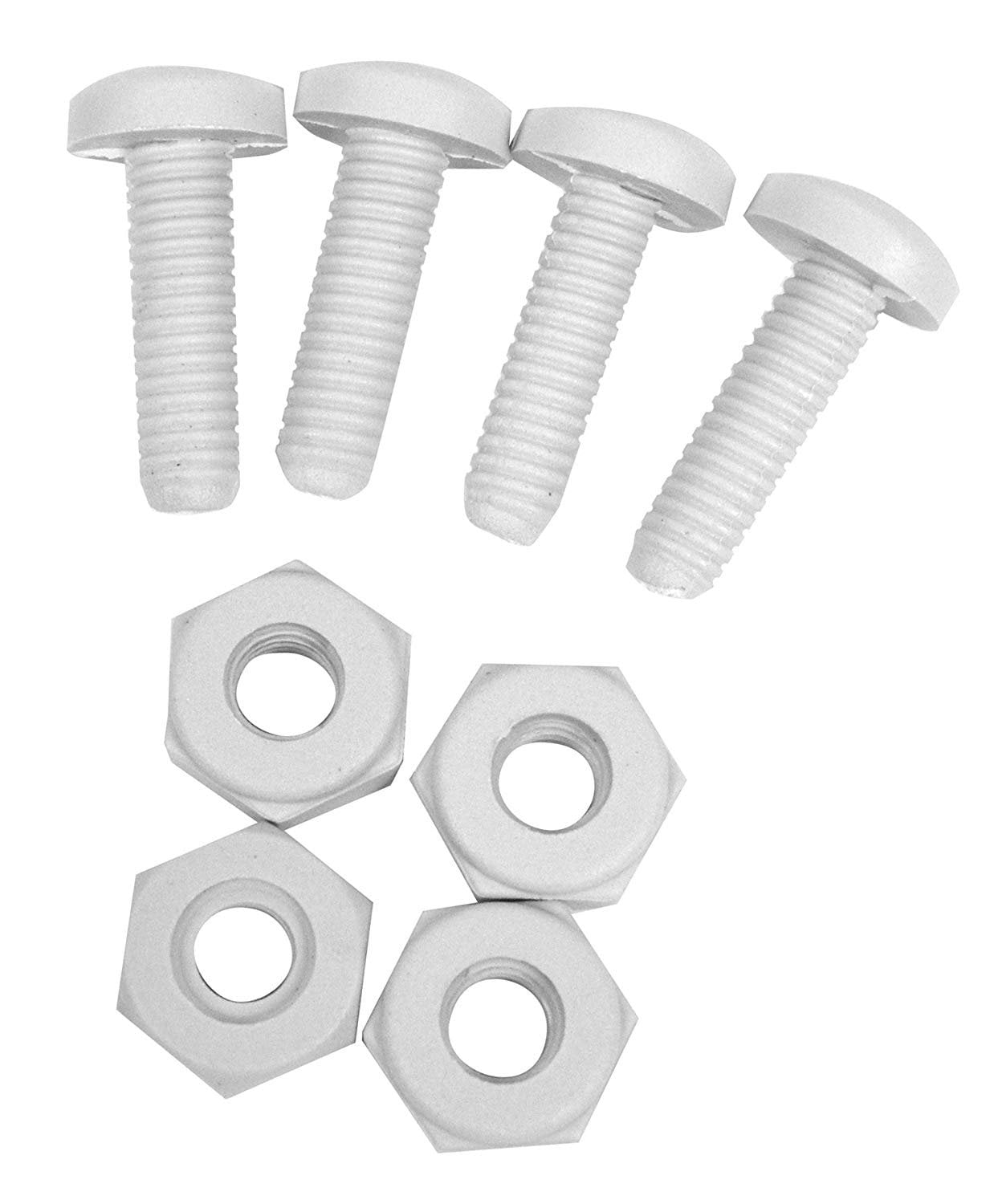 Custom Accessories 93332 White Nylon License Plate Fastener