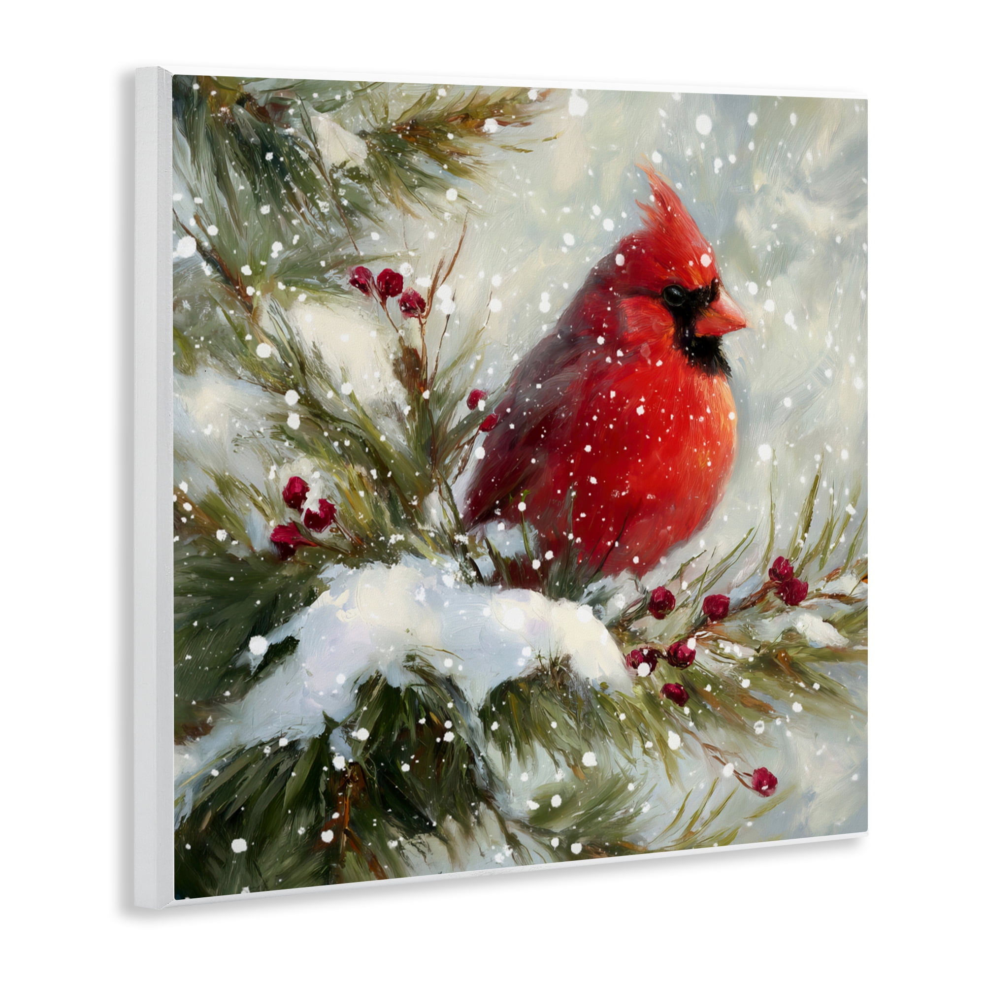 Stupell Industries Winter's Red Jewel Wall Plaque Art, design by Tina LeCour