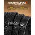 thumbnail image 3 of SUOSDEY Men's Ratchet Western Belts for Women Cowboy Cowgirl Leather Belt for Jeans Pants Christmas with Gift Box, 3 of 8