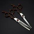 thumbnail image 3 of Hair Cutting Scissors, 6 Inch Professional VG10 Steel Upscale Sandalwood Hair Scissors Haircut Thinning Barber Hair Cutting Shears Hairdresser Scissors ( Color : Set with bag ), 3 of 5